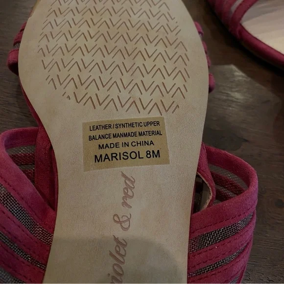 Pink Strappy Suede and Mesh Sandals with Block Heel; New with Tags, Never Worn - Picture 9 of 15